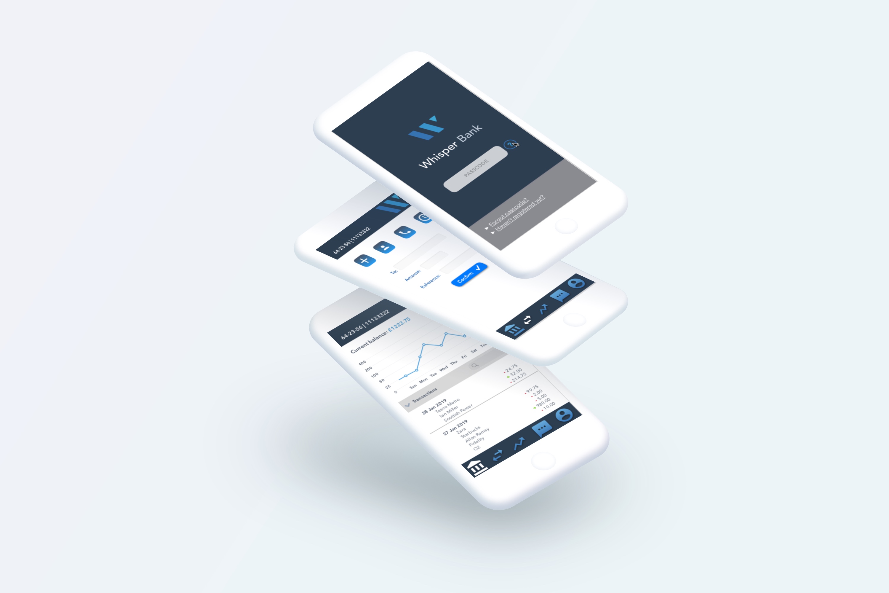 App homepage mock